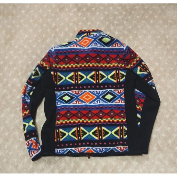 Vintage Lauren Ralph Lauren Aztec Fleece Jacket Womens L Full Zip Southwest 90s - Picture 2 of 3